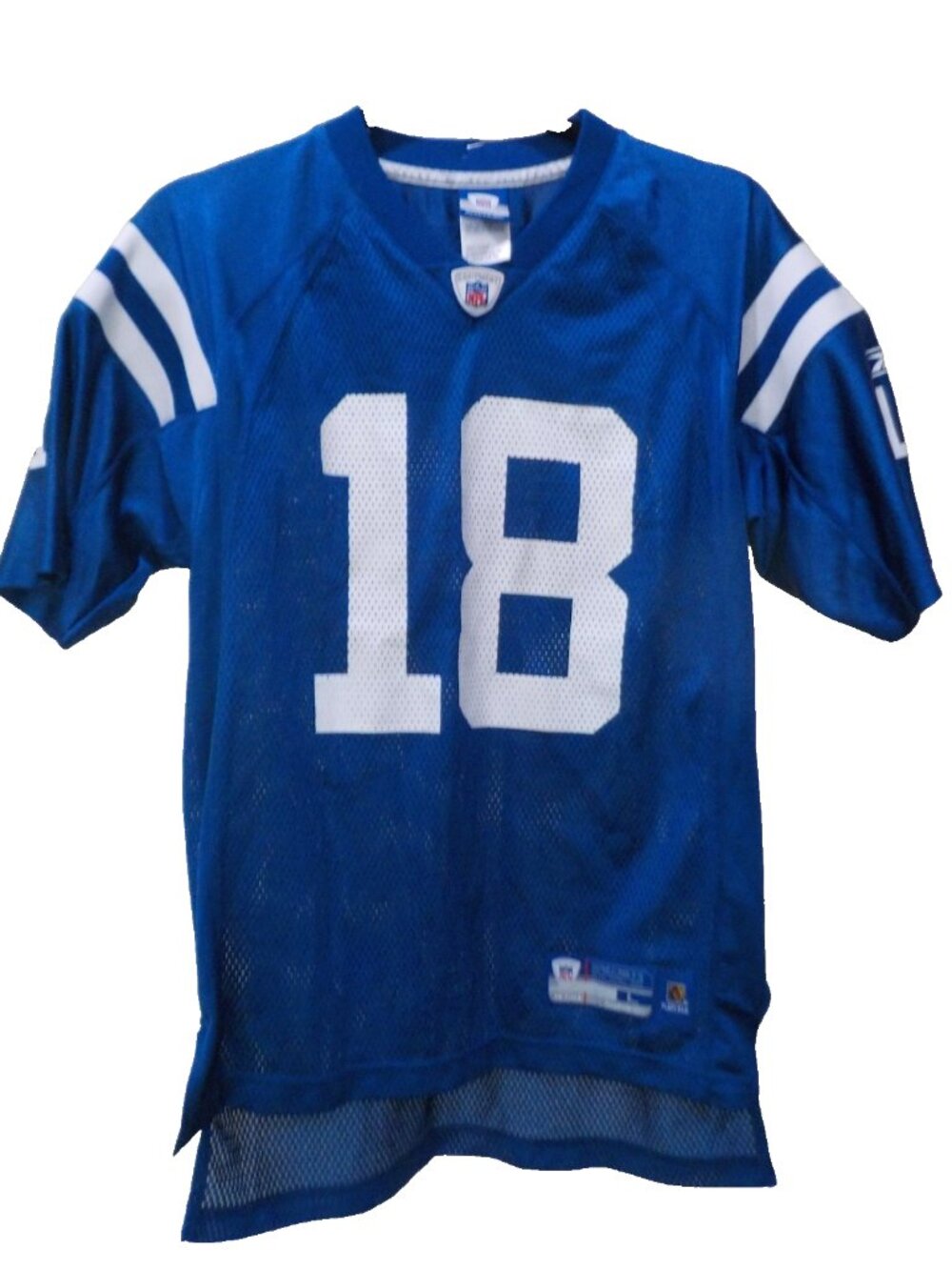 Reebok Youth Large 14-16 NFL On Field #18 Peyton Manning Colts Football Jersey